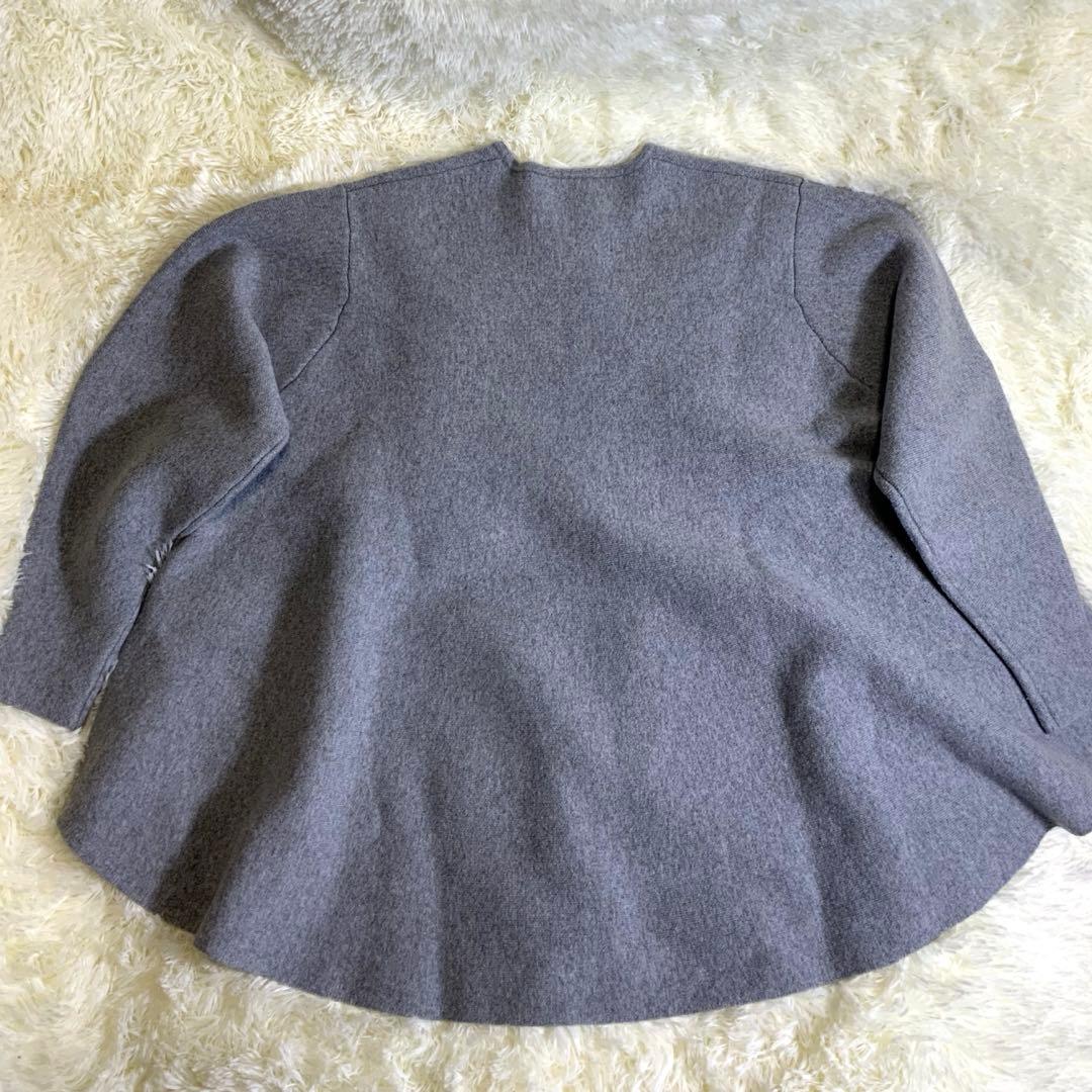 完売品　MYLAN 23AW ウール　カシミヤ ニット フレアトップ グレー