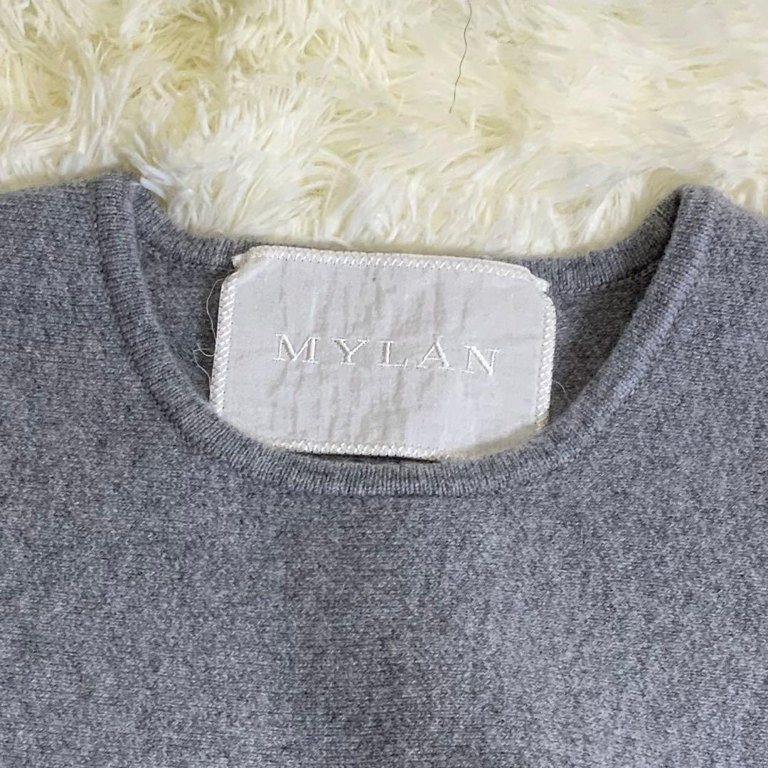 完売品　MYLAN 23AW ウール　カシミヤ ニット フレアトップ グレー