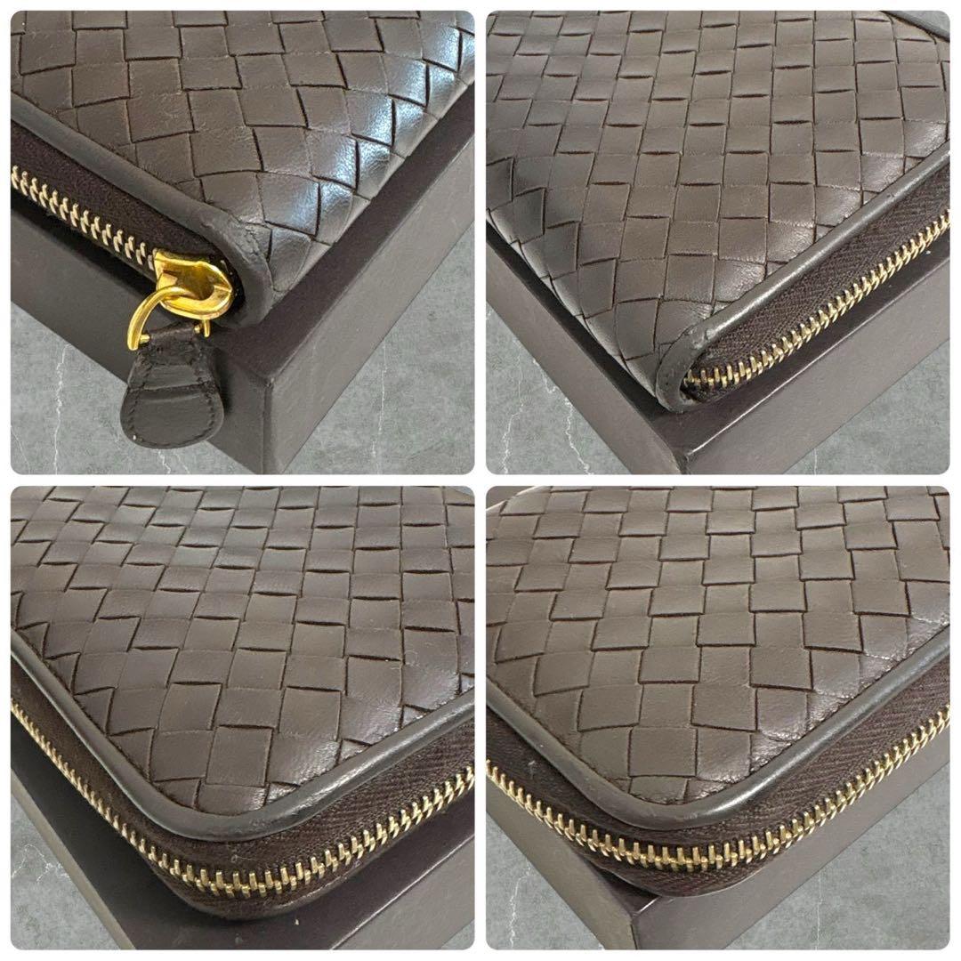 極美品✨ ボッテガヴェネタ イントレチャート　長財布 ラウンドファスナー