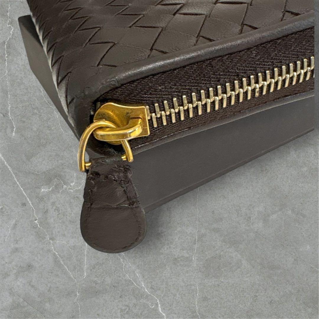 極美品✨ ボッテガヴェネタ イントレチャート　長財布 ラウンドファスナー