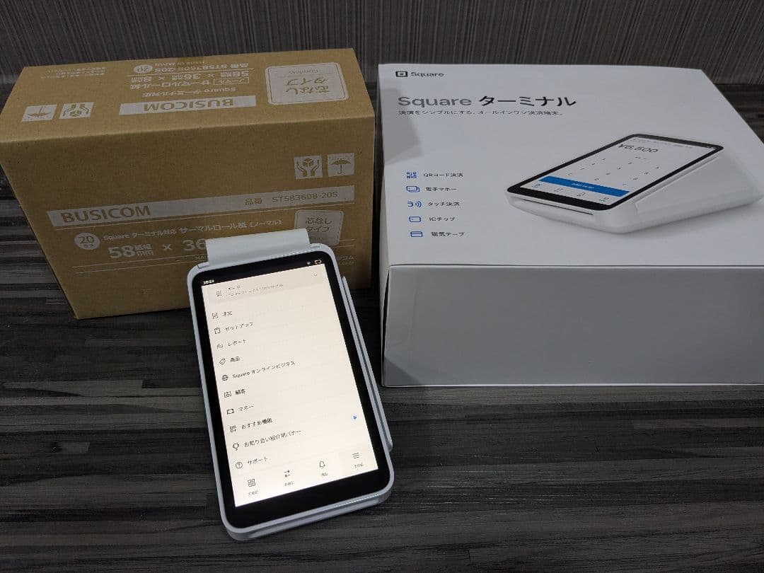 Square ターミナル レシートロール付き
