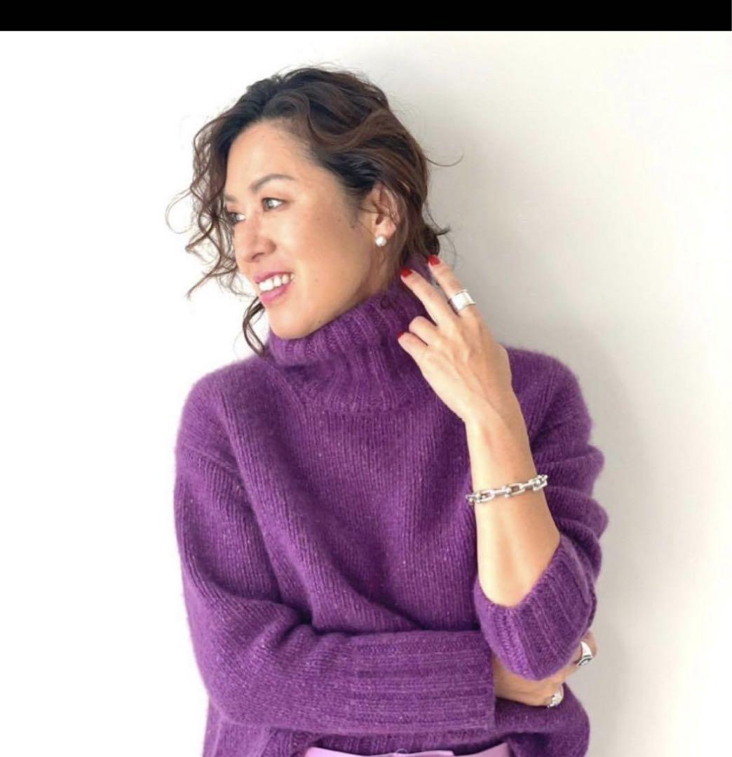 シーズンスタイルラボ　カシミヤタートルネックニット キャメル　40