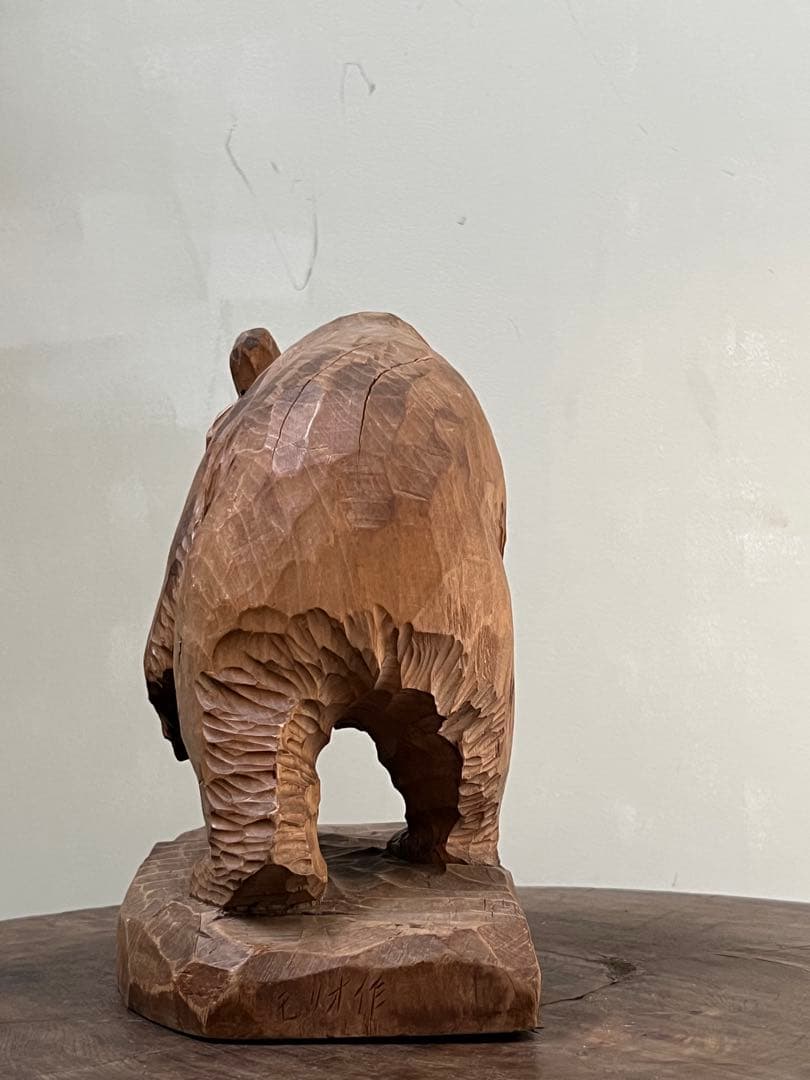 70'sアイヌ民藝　木彫り熊／ヴィンテージ木彫熊 郷土玩具 農民美術 北海道民芸