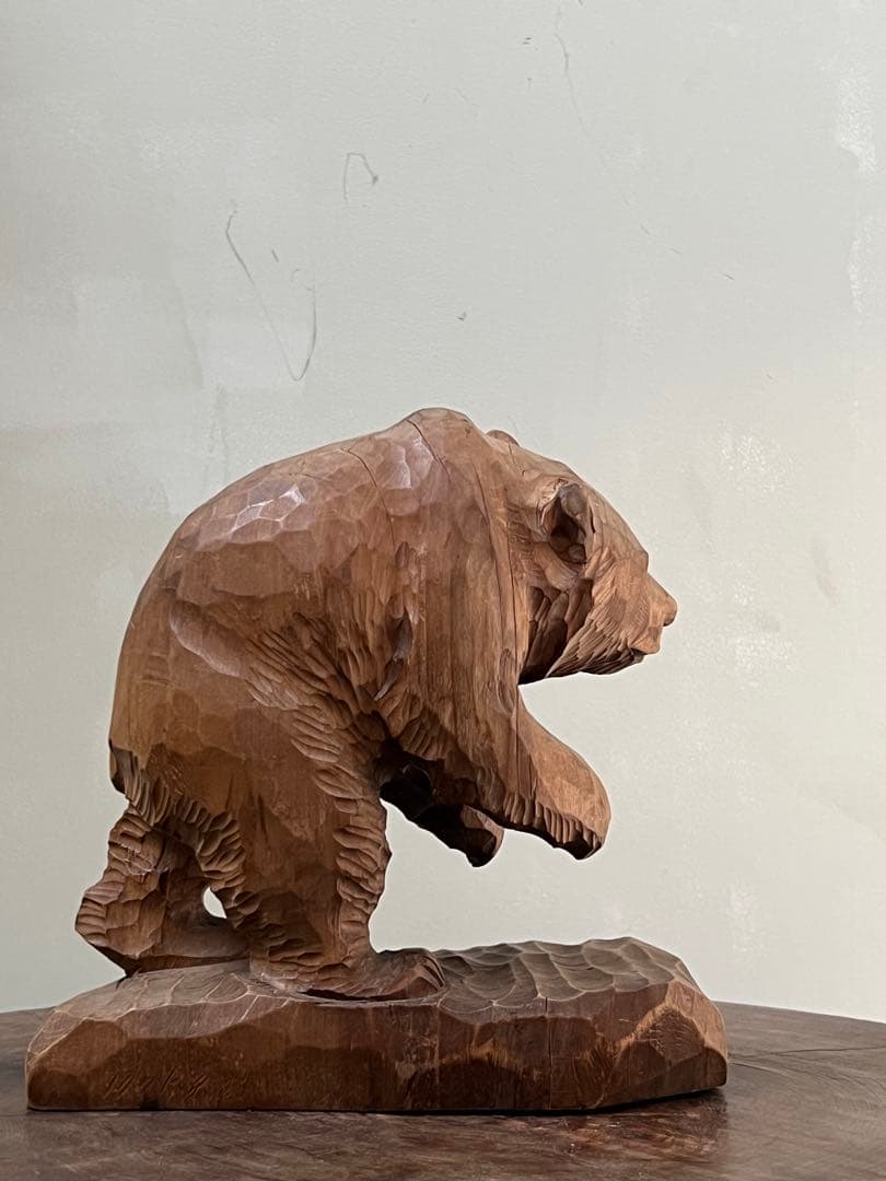 70'sアイヌ民藝　木彫り熊／ヴィンテージ木彫熊 郷土玩具 農民美術 北海道民芸