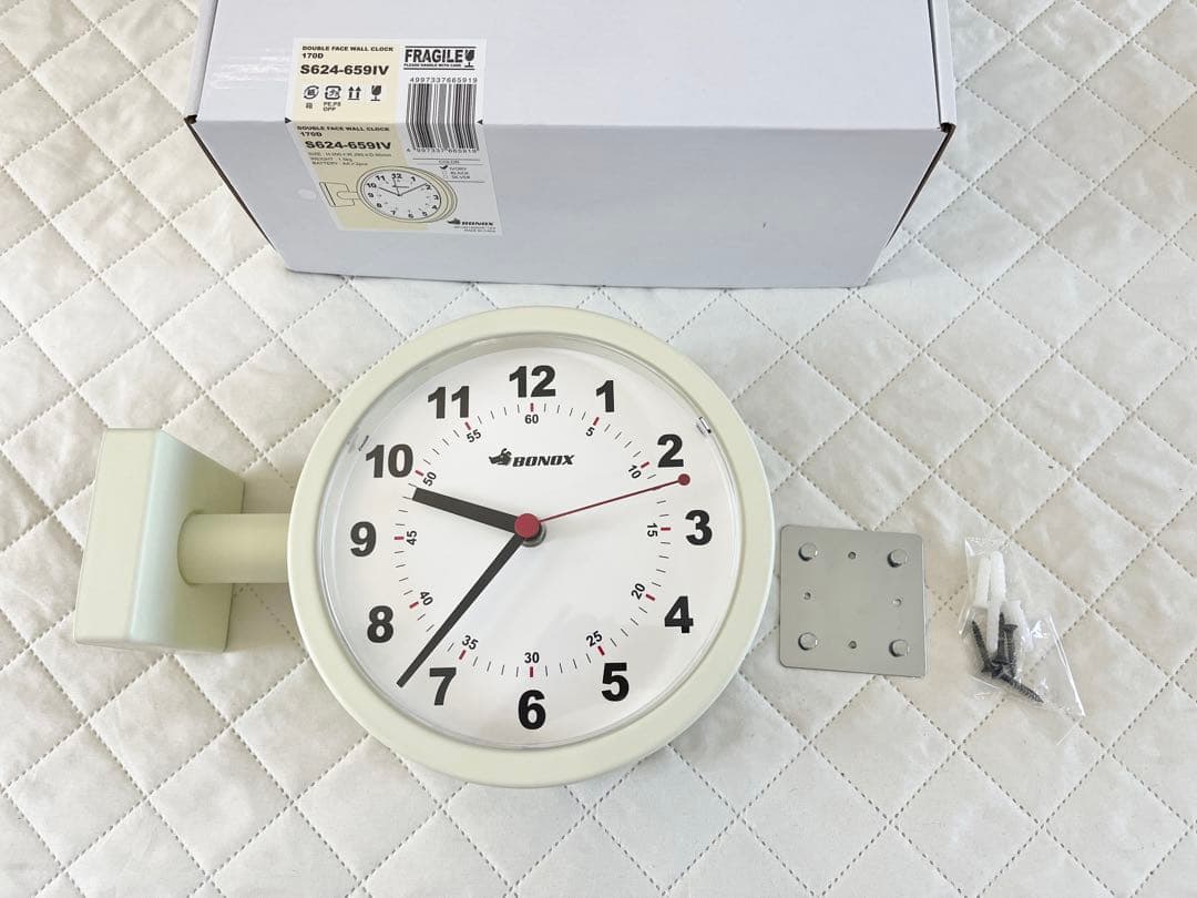 専用です。ダルトン（Dulton） ダブルフェイスクロック アイボリー