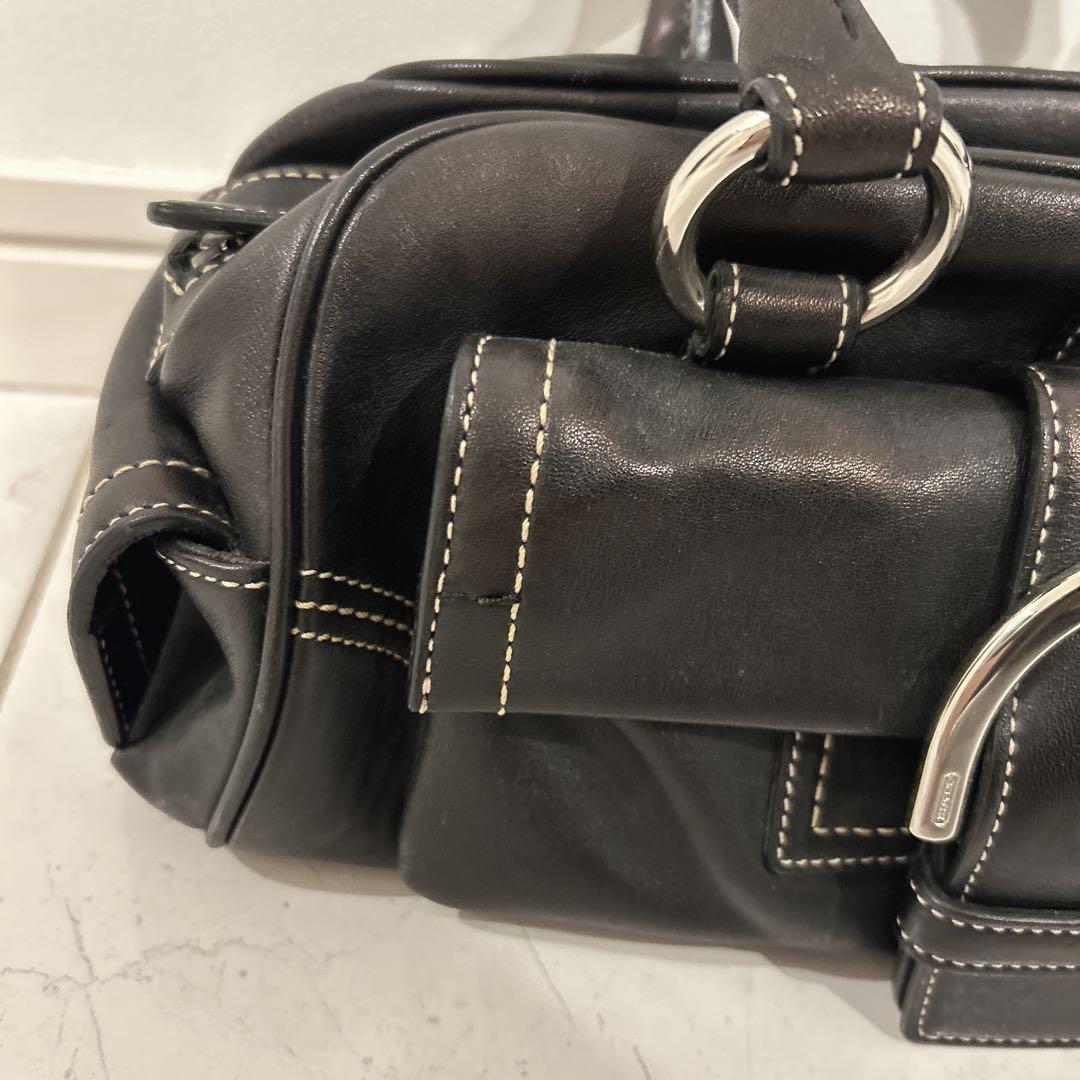 COACH コーチハンドバッグ　ソーホーレザーサッチェル　ブラック　黒　8A10