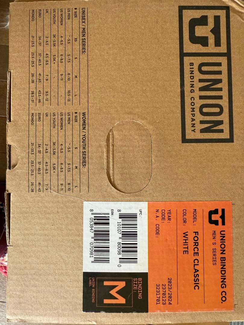 UNION FORCE CLASSIC ビンディング M ホワイト