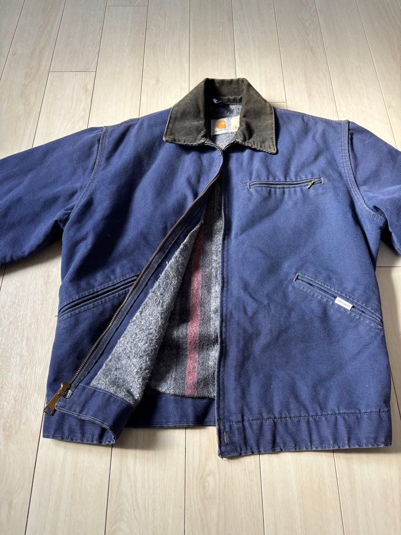 カーハート　デトロイトジャケット　ネイビー　M 米国製　stussy 元ネタ
