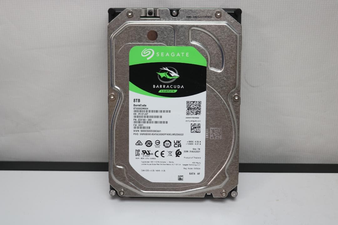 8TB HDD ST8000DM004-2CX188 15時間程度　美品