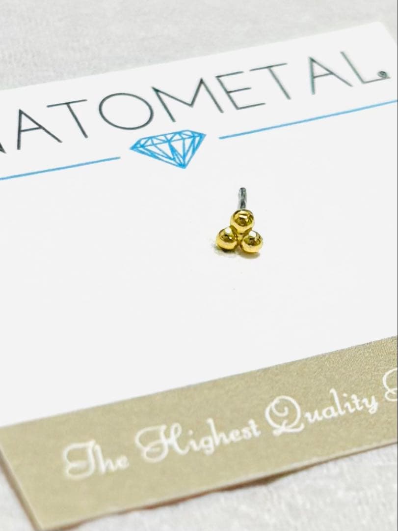 アナトメタル トゥリビーズ エンド K18 1.5mm ANATOL