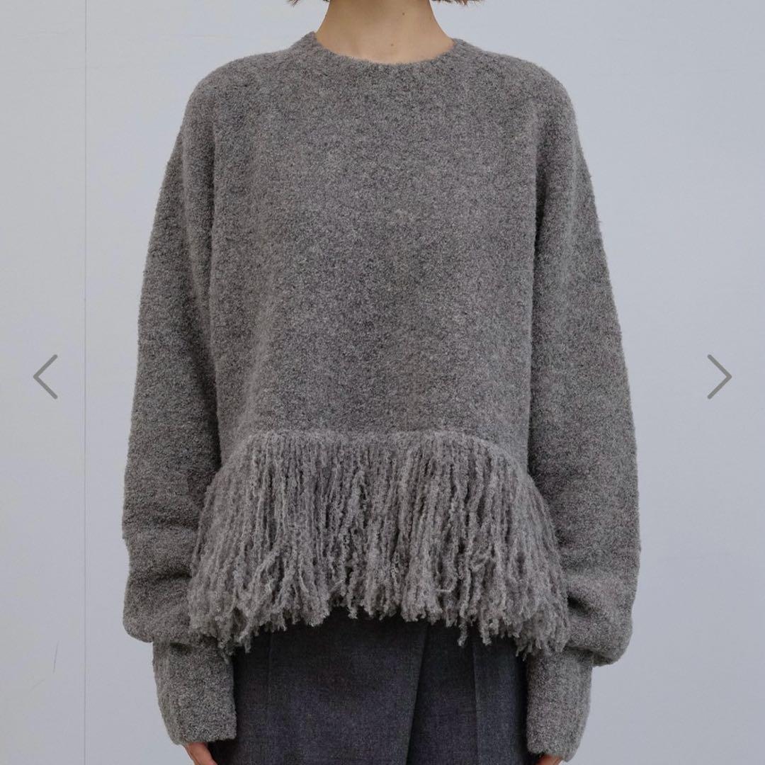 LE CIEL BLEU ニット　フリンジヘムプルオーバー