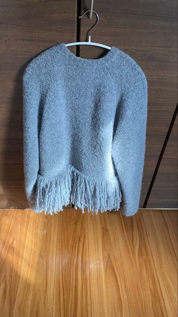 LE CIEL BLEU ニット　フリンジヘムプルオーバー