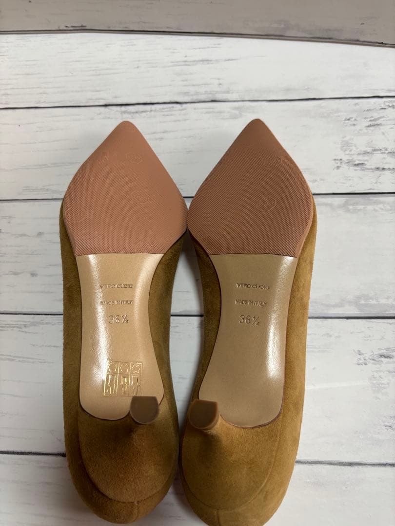 新品・未使用【BALDAN】スウェードパンプス(23.5㎝)ポインテッドトゥ