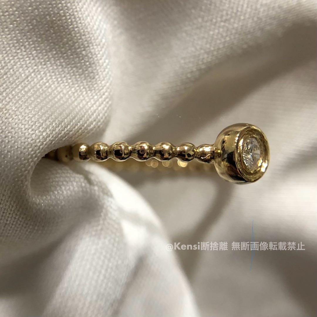 【最終価格】himie ヒーミー K18 一粒ダイヤモンド リング 9号