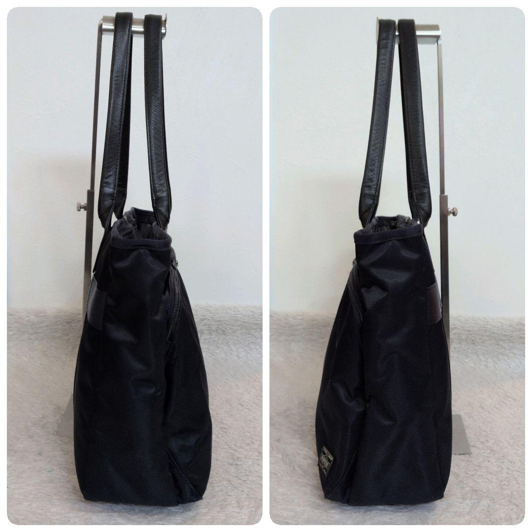 美品　PORTER　TIME（タイム） トートバッグ　ナイロン　レザー持ち手