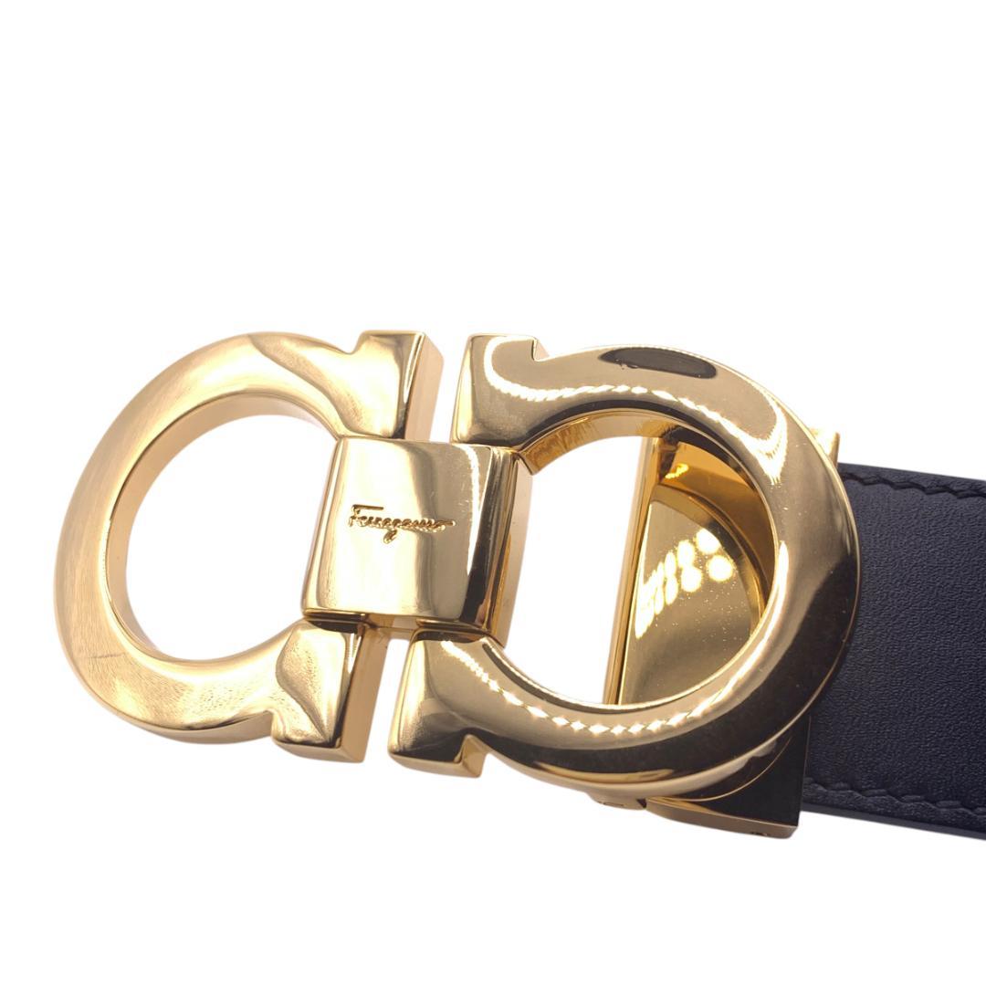 美品Ferragamo フェラガモ　ベルト リバーシブル　調整可 最大120cm