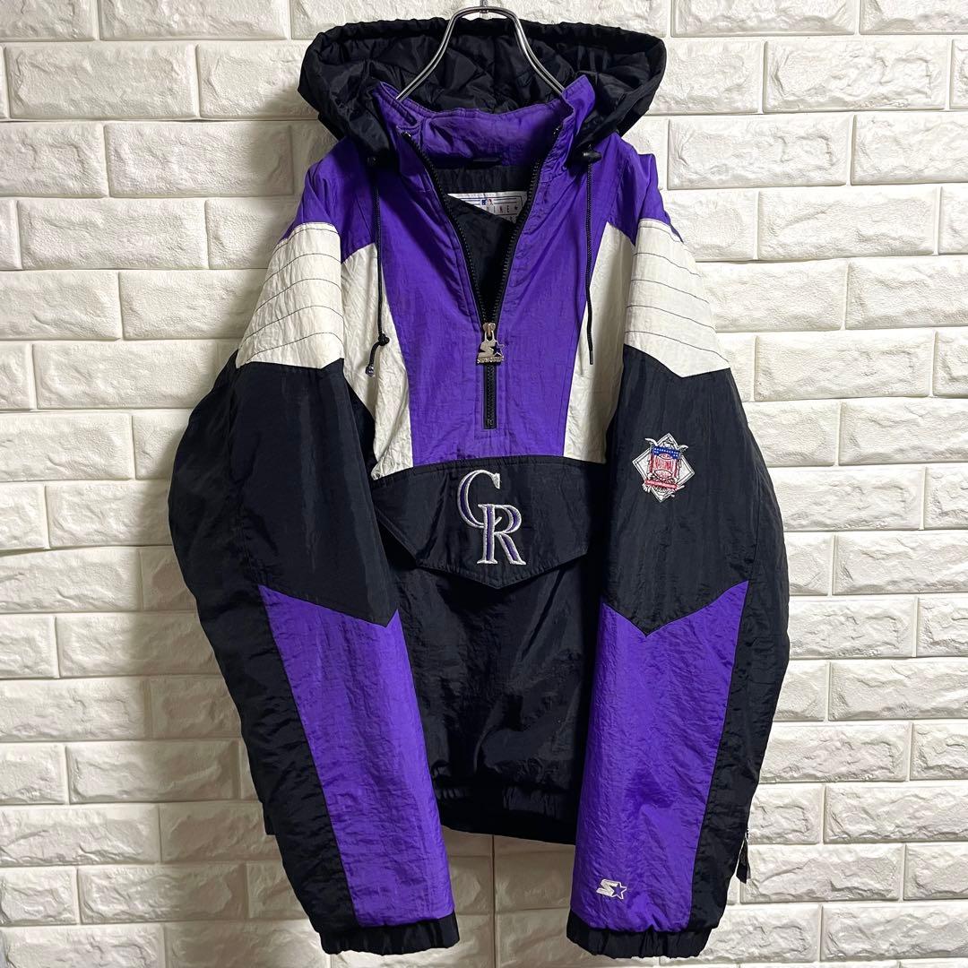 90s スターター　コロラド　ロッキーズ　中綿ナイロンプルオーバー　　Lサイズ
