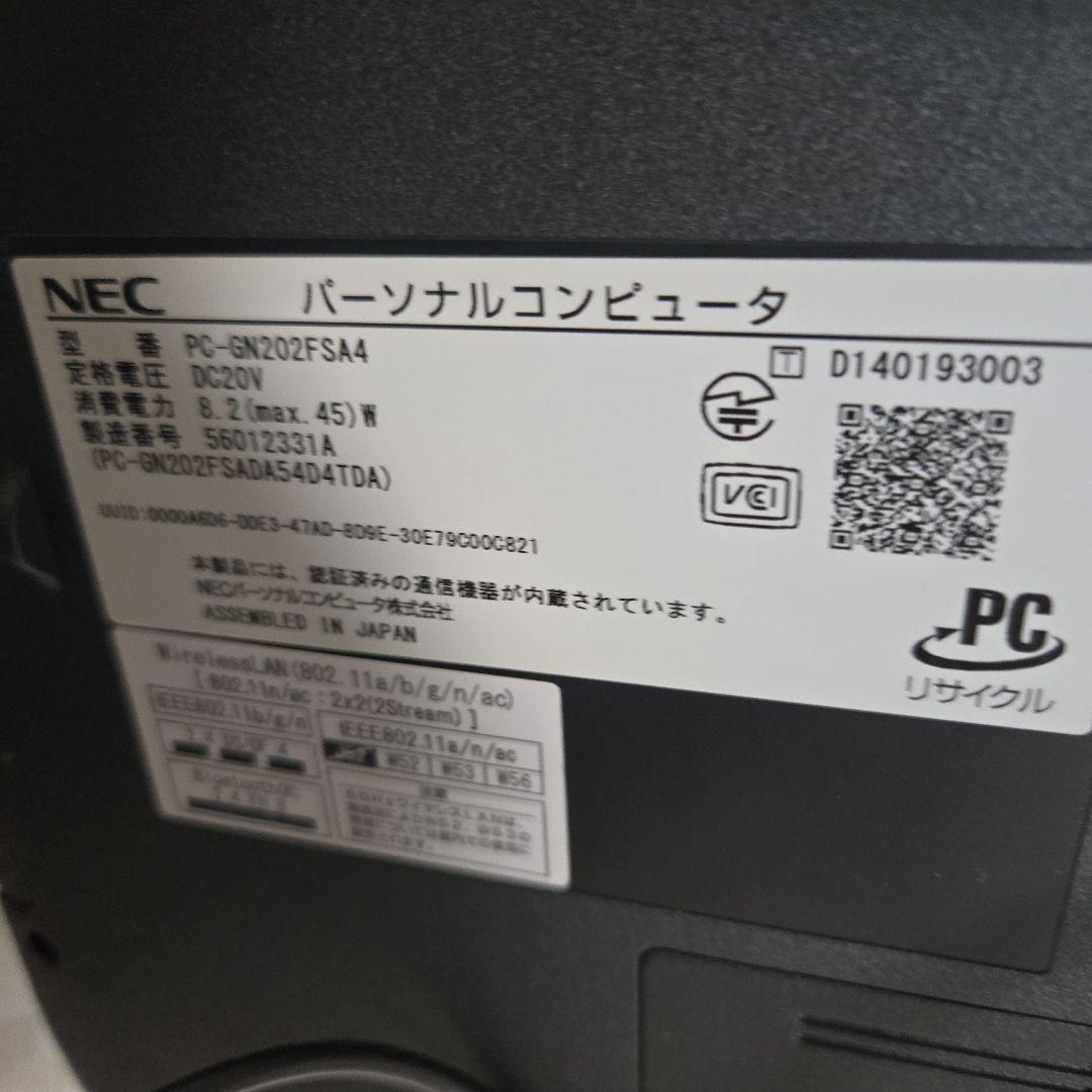 美品LaVie GN202F/SA4 SDD480GB メモリー8GB