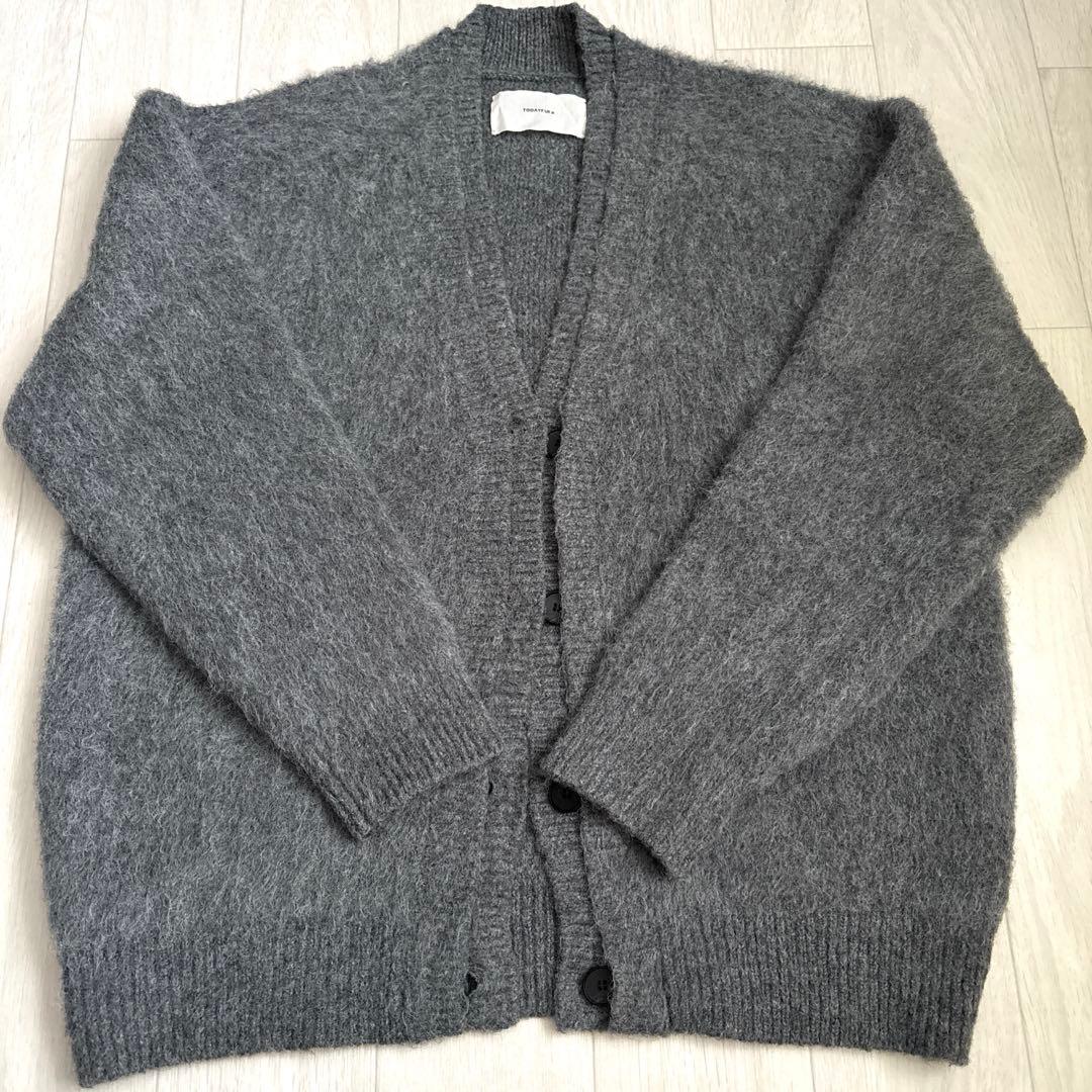 todayful brushd V neckカーディガン
