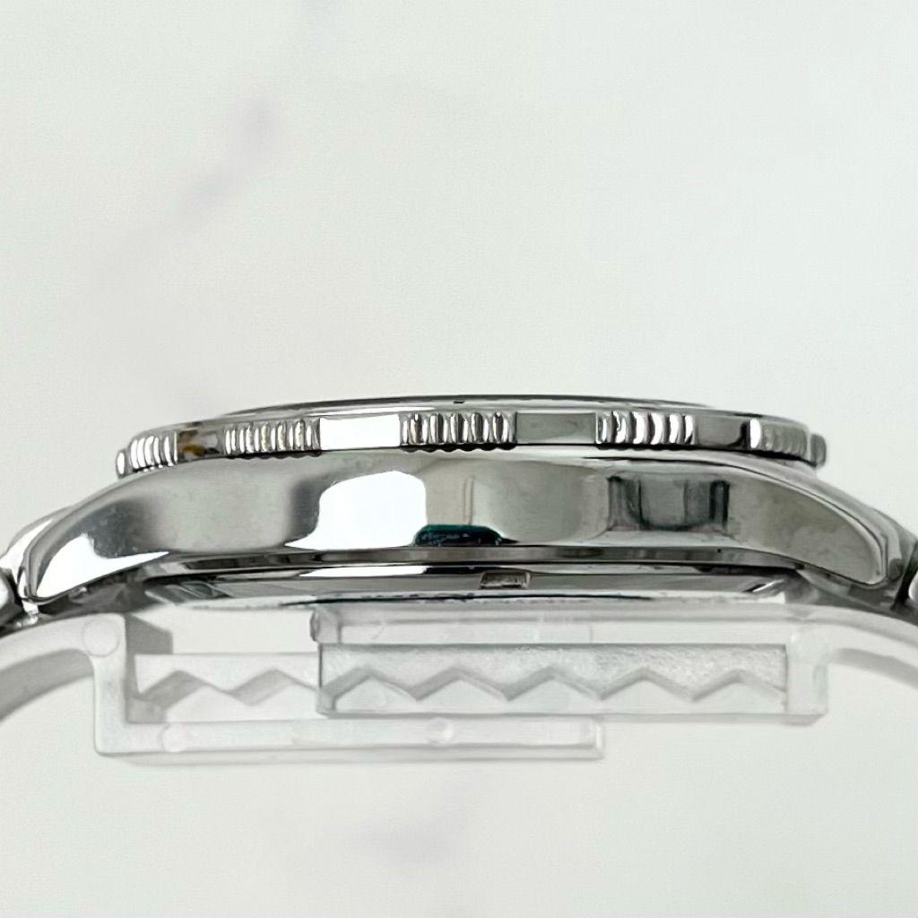 【稼働】 美品 CYMA 200-3 ダイバー 白文字盤 腕時計 シルバー