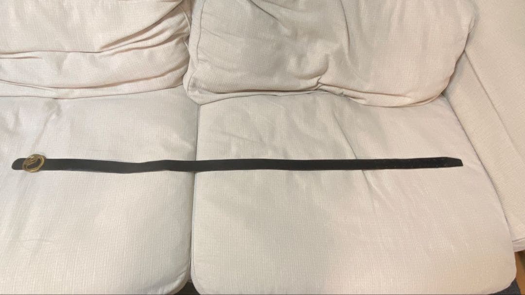 HERMES ブラック レザーベルト