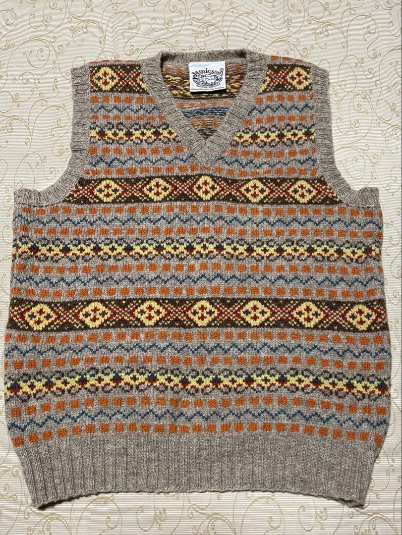 ジャミーソンズ Vネックベスト ユナイテッドアローズ ベージュ系