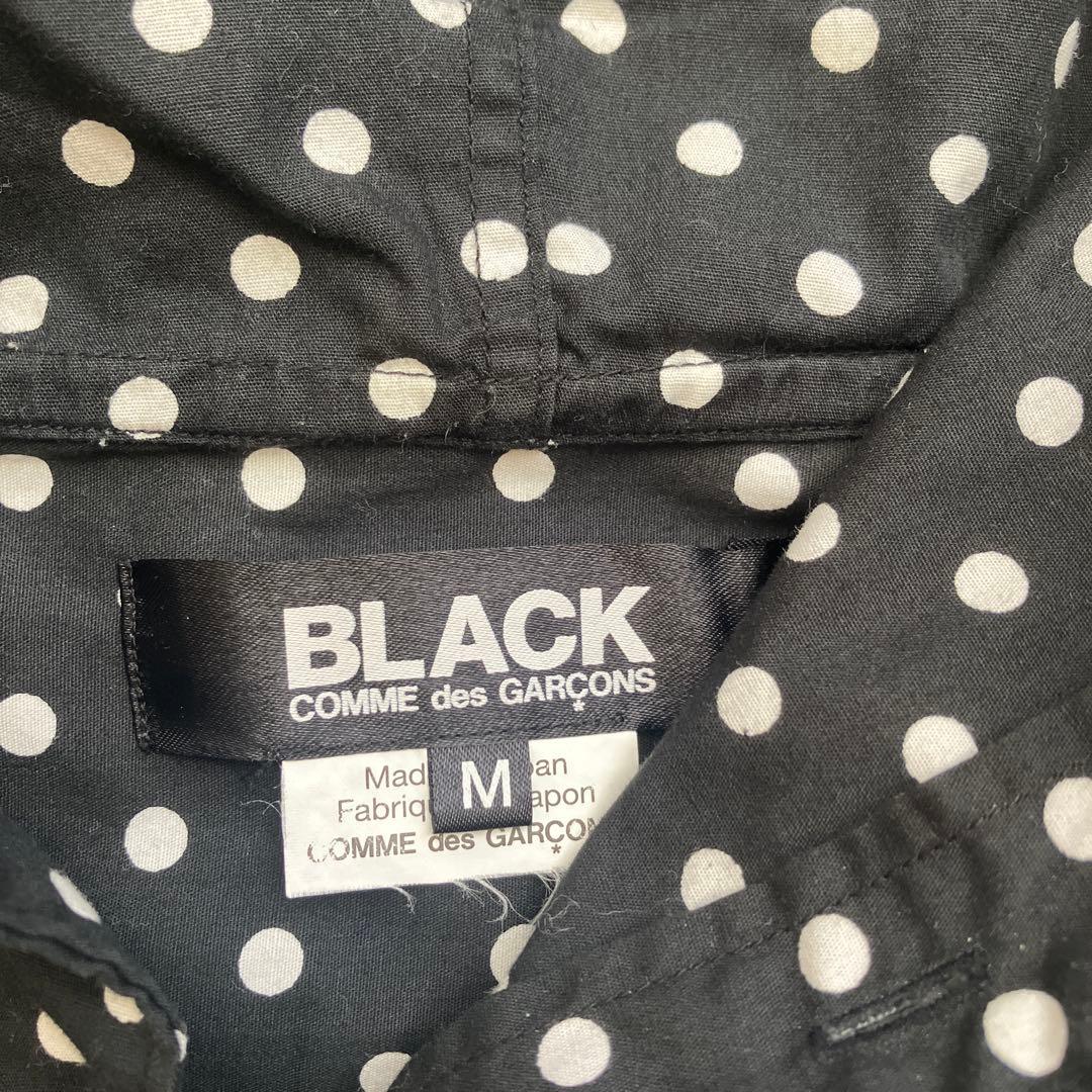 BLACK COMME des GARÇONS ドット　シャツ ブラウス　フード