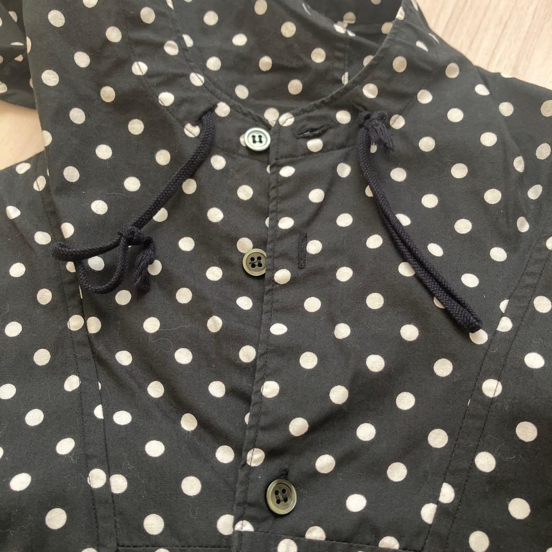 BLACK COMME des GARÇONS ドット　シャツ ブラウス　フード