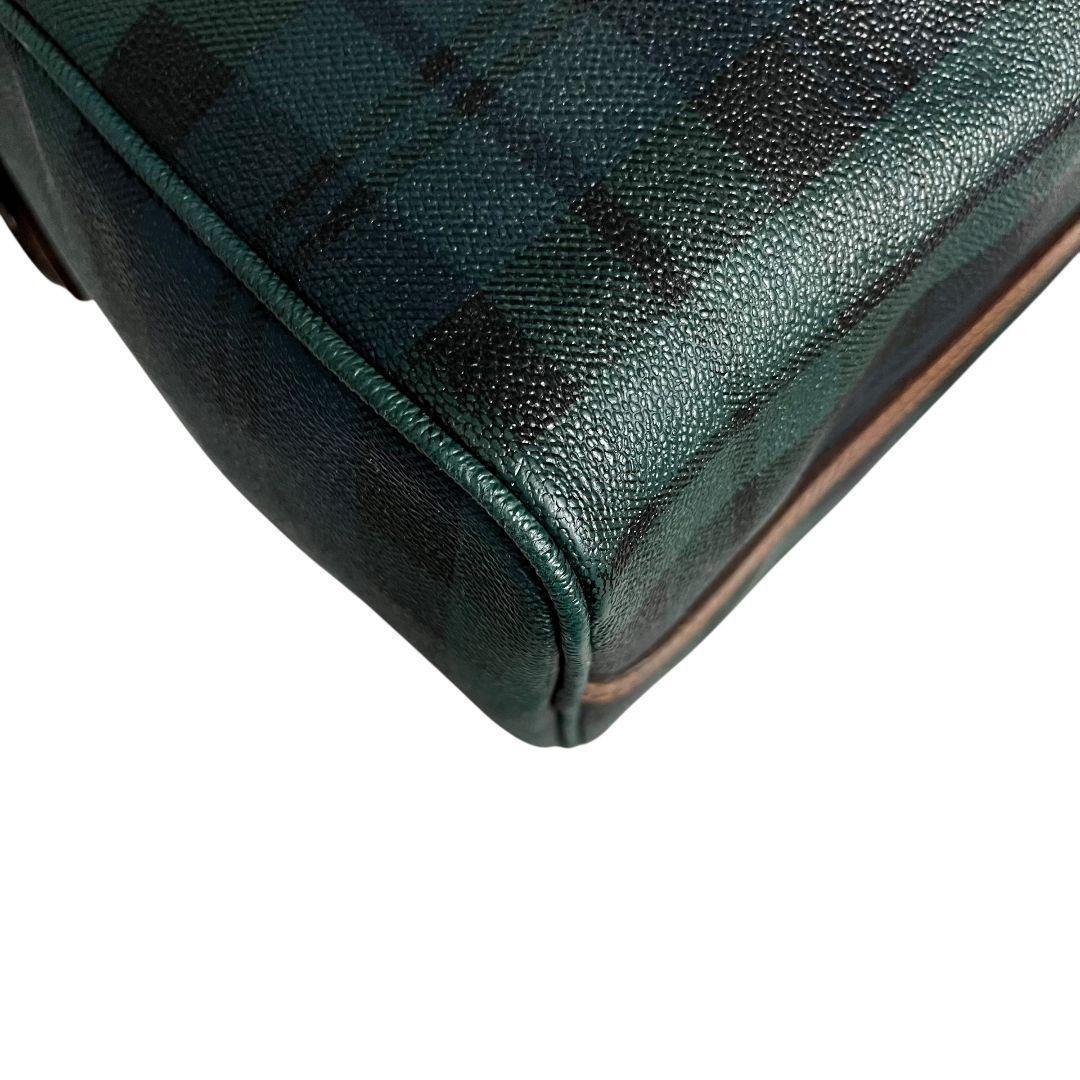 美品　POLO　ポロラルフローレン　ボストンバッグ　チェック レザー 7