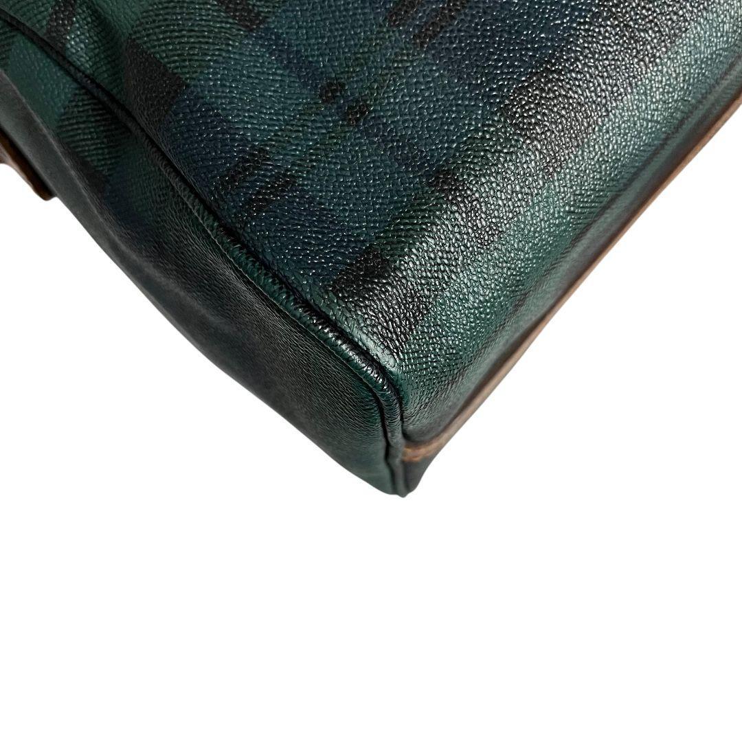 美品　POLO　ポロラルフローレン　ボストンバッグ　チェック レザー 7