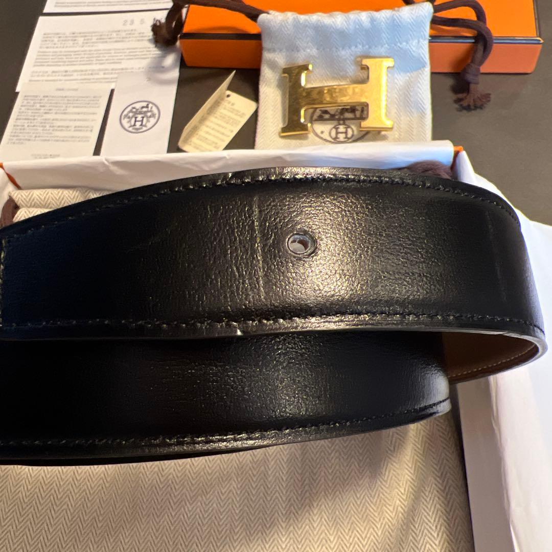 エルメス メンズ ベルトバックル 《H》 マルトレ & レザーベルト 32mm