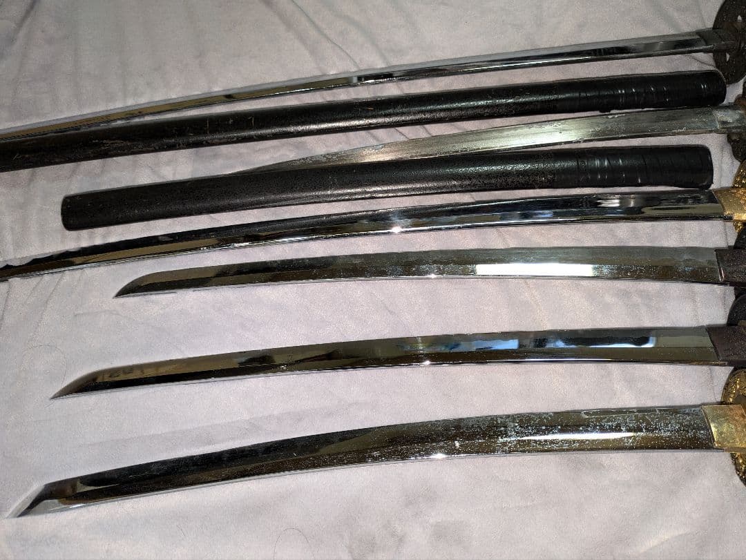 模造刀　6本セット　太刀　脇差　鞘無し　鍔割れ　ジャンク