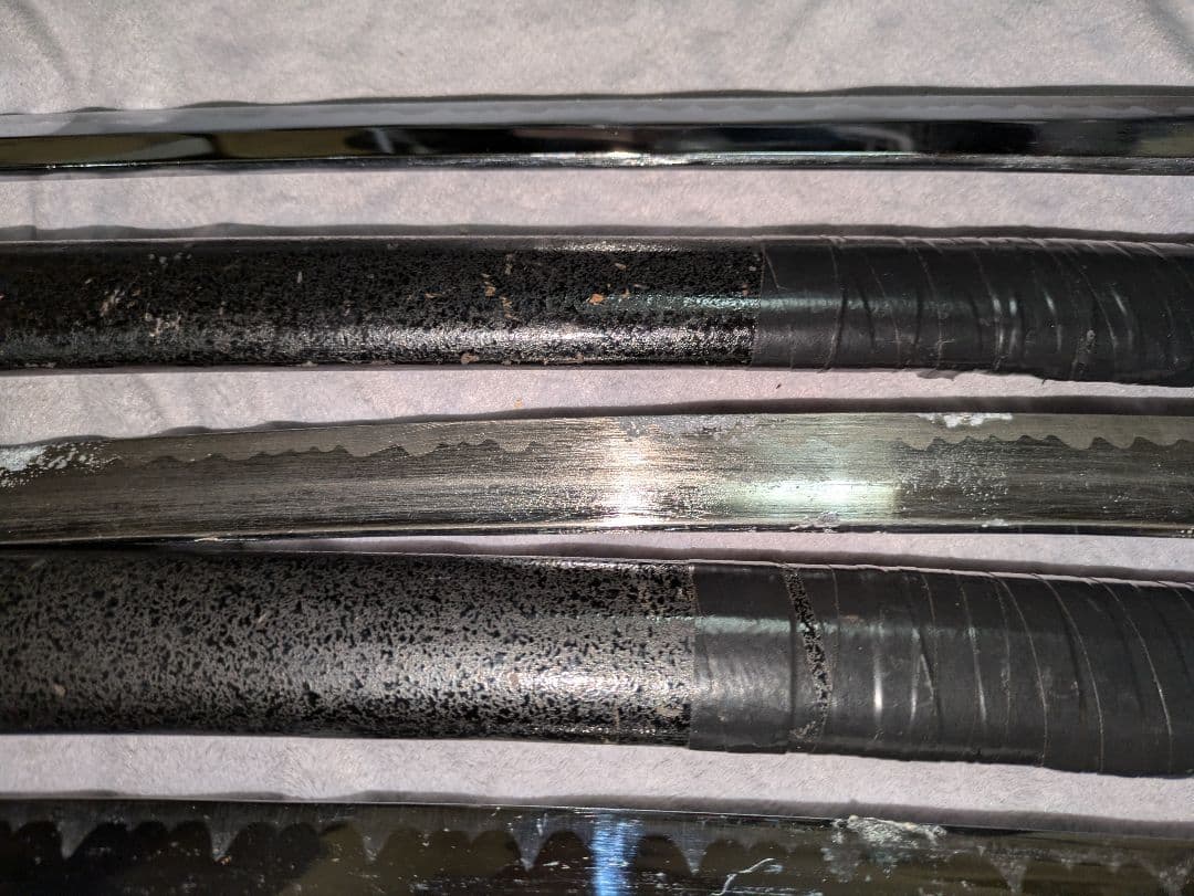 模造刀　6本セット　太刀　脇差　鞘無し　鍔割れ　ジャンク