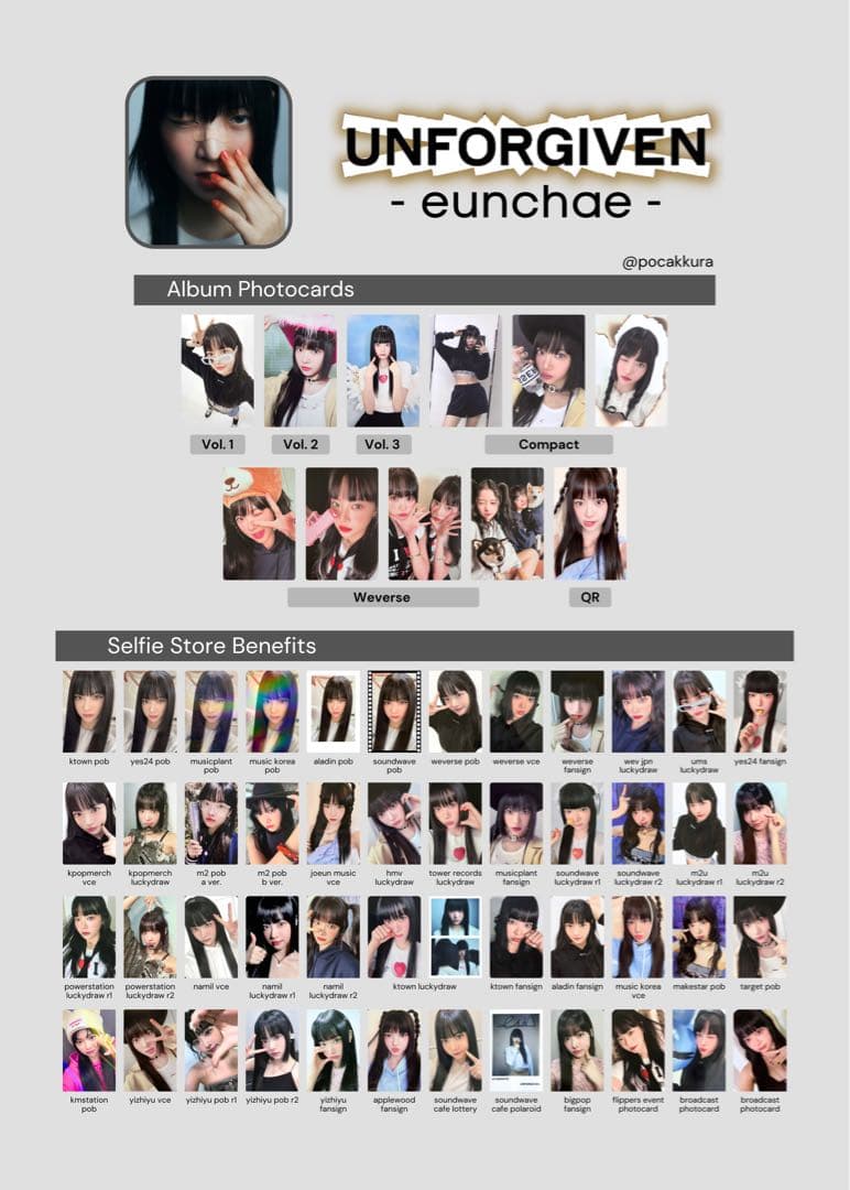 LE SSERAFIM ルセラ UNFORGIVEN 特典 中国トレカ ウンチェ