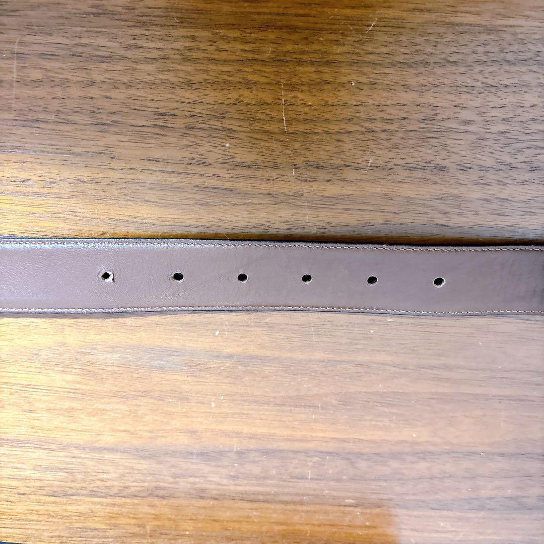 CELINE セリーヌ レザーベルト ブラウン ゴールドバックル ビジネス