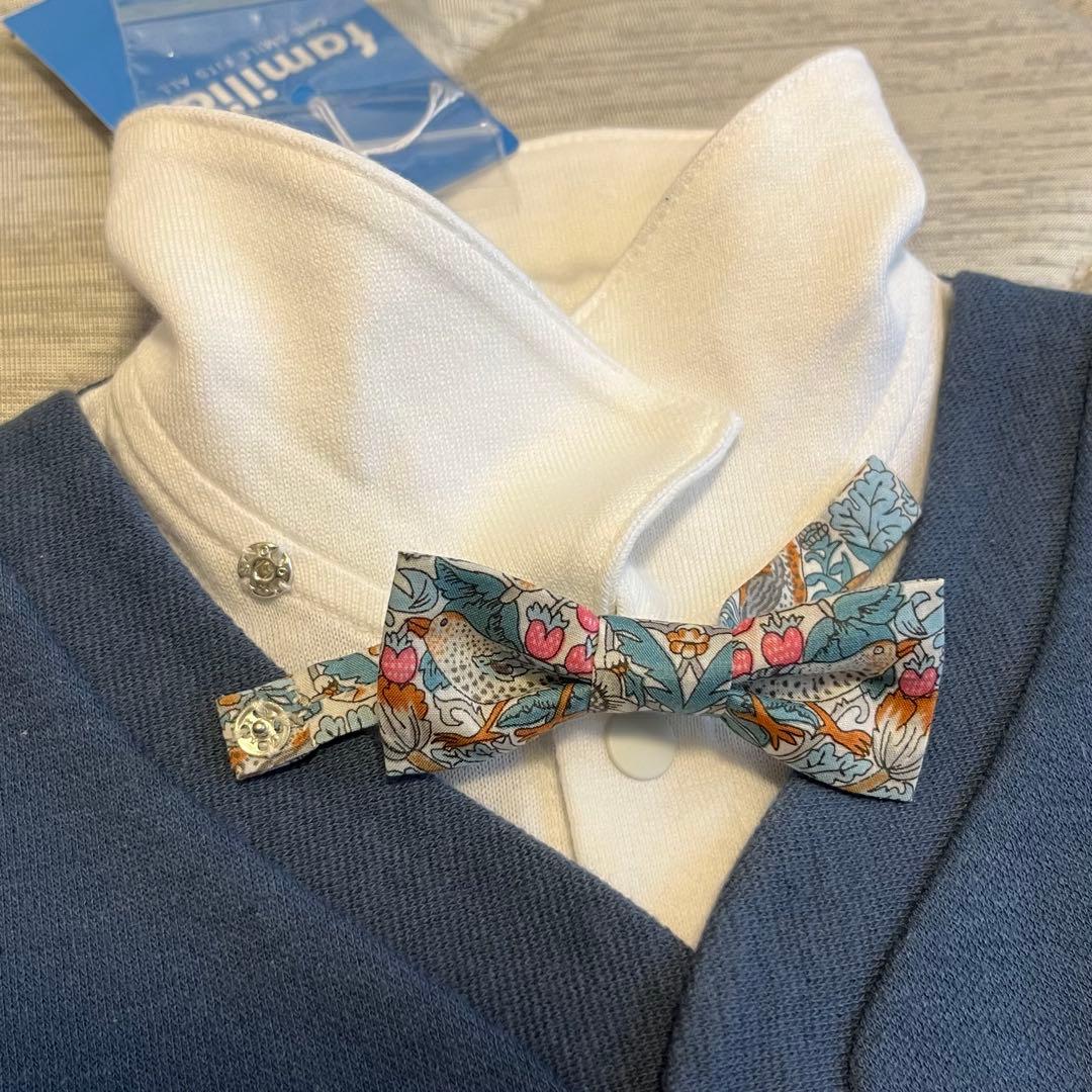 【新品未使用】familiar ファミリア カバーオール 70 秋冬〜春