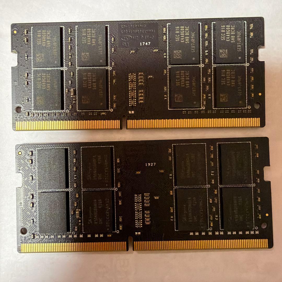 panram DDR4 16GB 2400MHz CL7 メモリx2枚　32GB