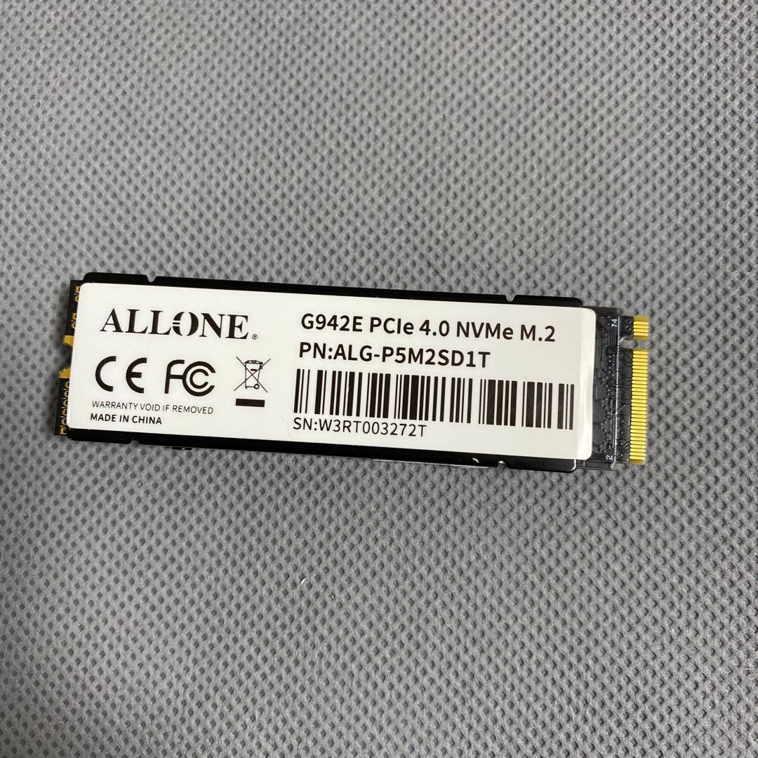 ジャンク品アローン(Allone) PS5用 SSD 1TB ブラック