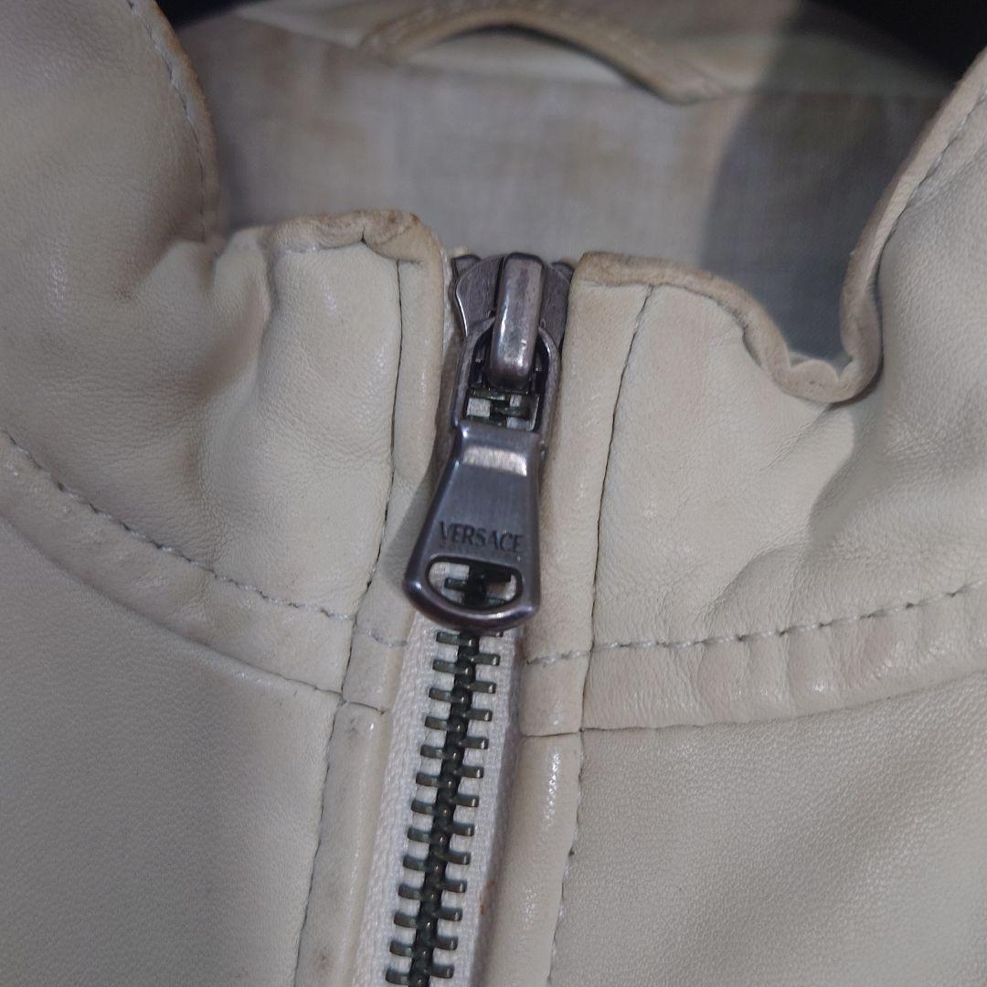 VERSACECOLLECTIONライダースジャケット白