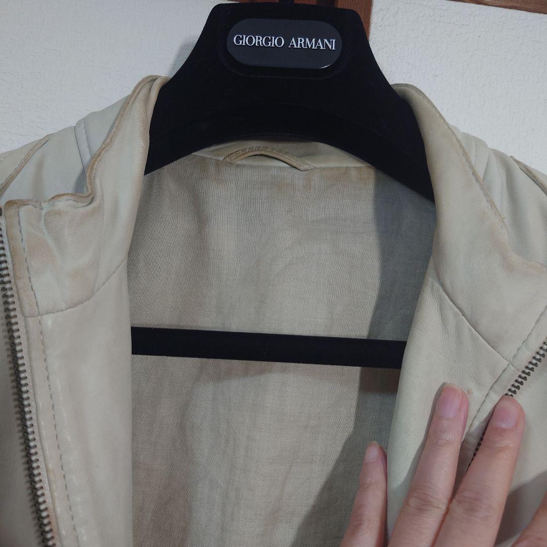 VERSACECOLLECTIONライダースジャケット白