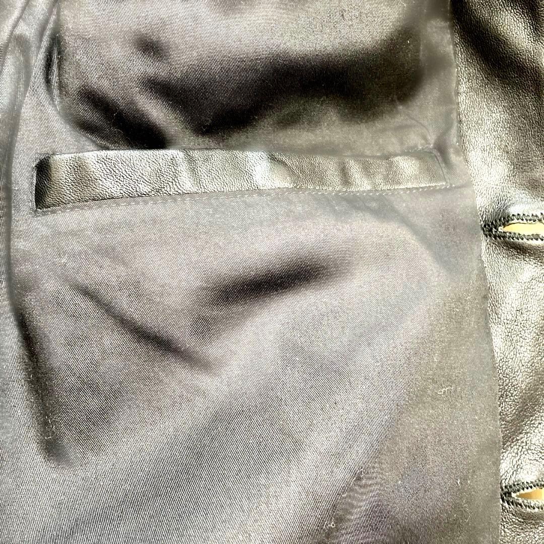 ZARA MAN ザラ メンズ ブラック レザー トラッカージャケット 本革 S