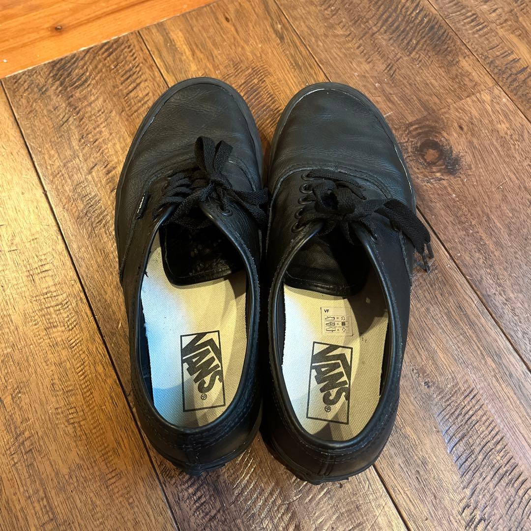 VANS オーセンティック　レザー　ブラック スニーカー