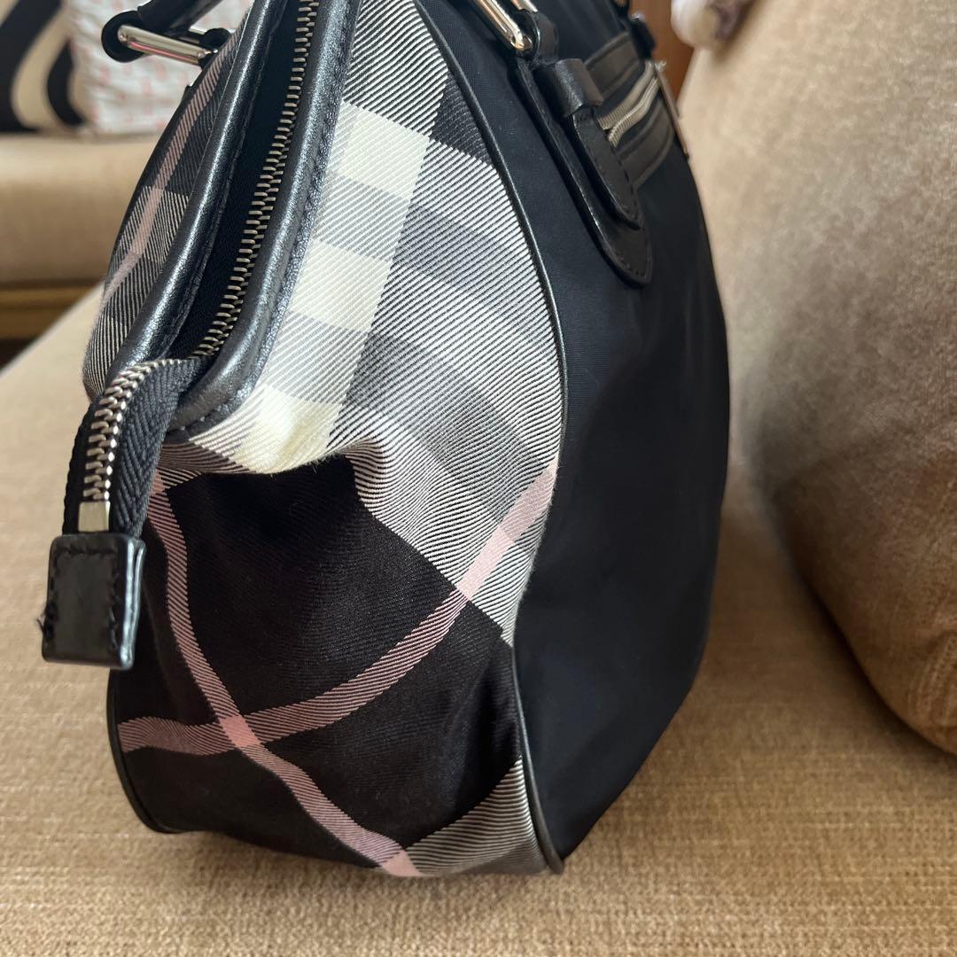 バーバリーブルーレーベル　ボストンバッグ　ブラック