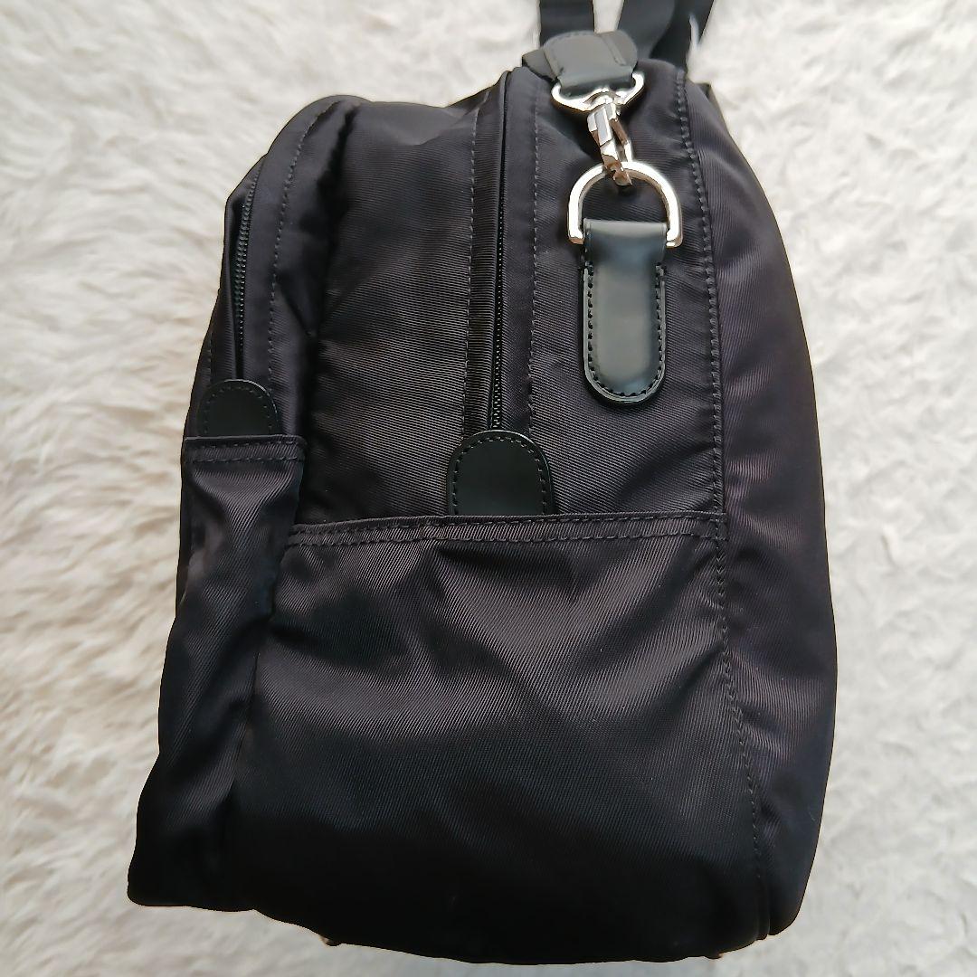 【美品】【agnes b.】2WAY ボストン　ショルダーバッグ　ブラック