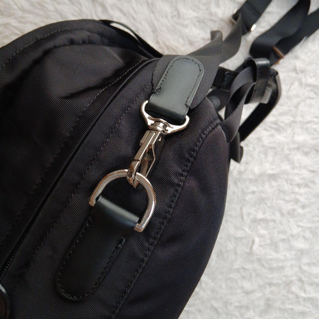 【美品】【agnes b.】2WAY ボストン　ショルダーバッグ　ブラック