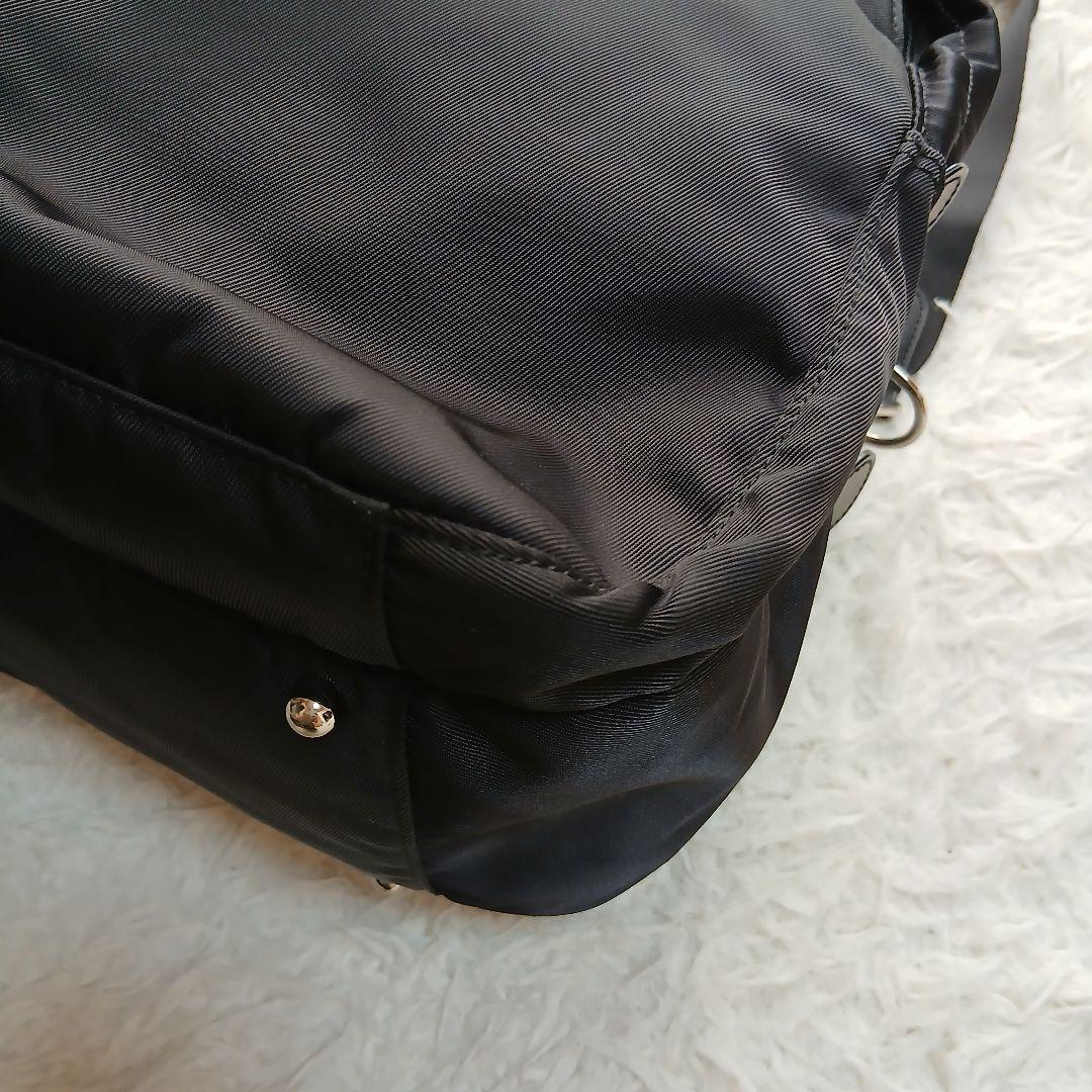 【美品】【agnes b.】2WAY ボストン　ショルダーバッグ　ブラック