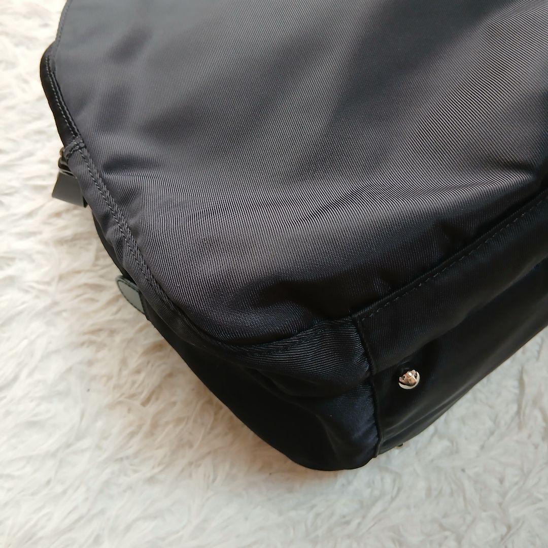 【美品】【agnes b.】2WAY ボストン　ショルダーバッグ　ブラック