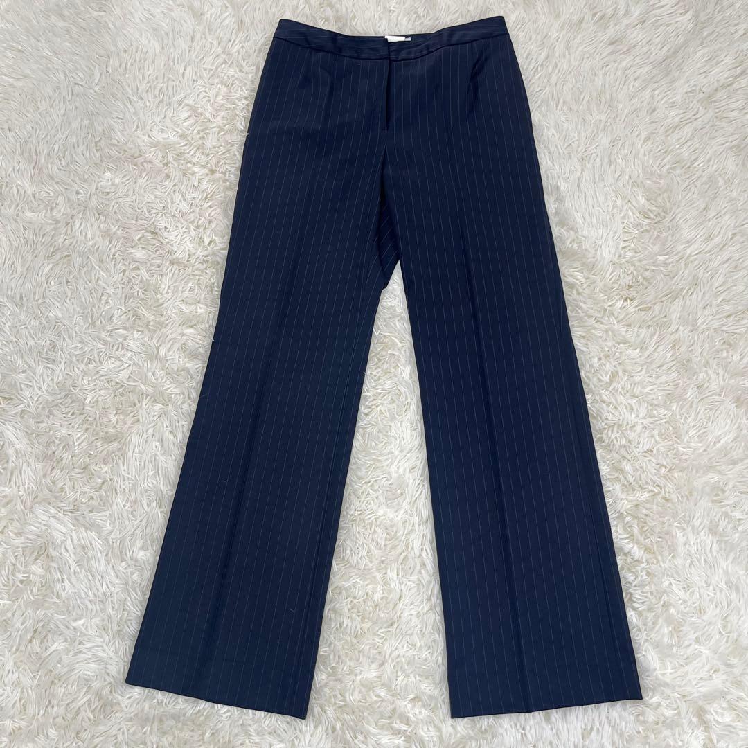 美品　ブルックスブラザーズ　パンツスーツ L 背抜き　ストライプ　1B ビジネス