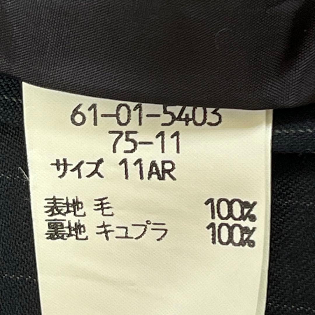 美品　ブルックスブラザーズ　パンツスーツ L 背抜き　ストライプ　1B ビジネス