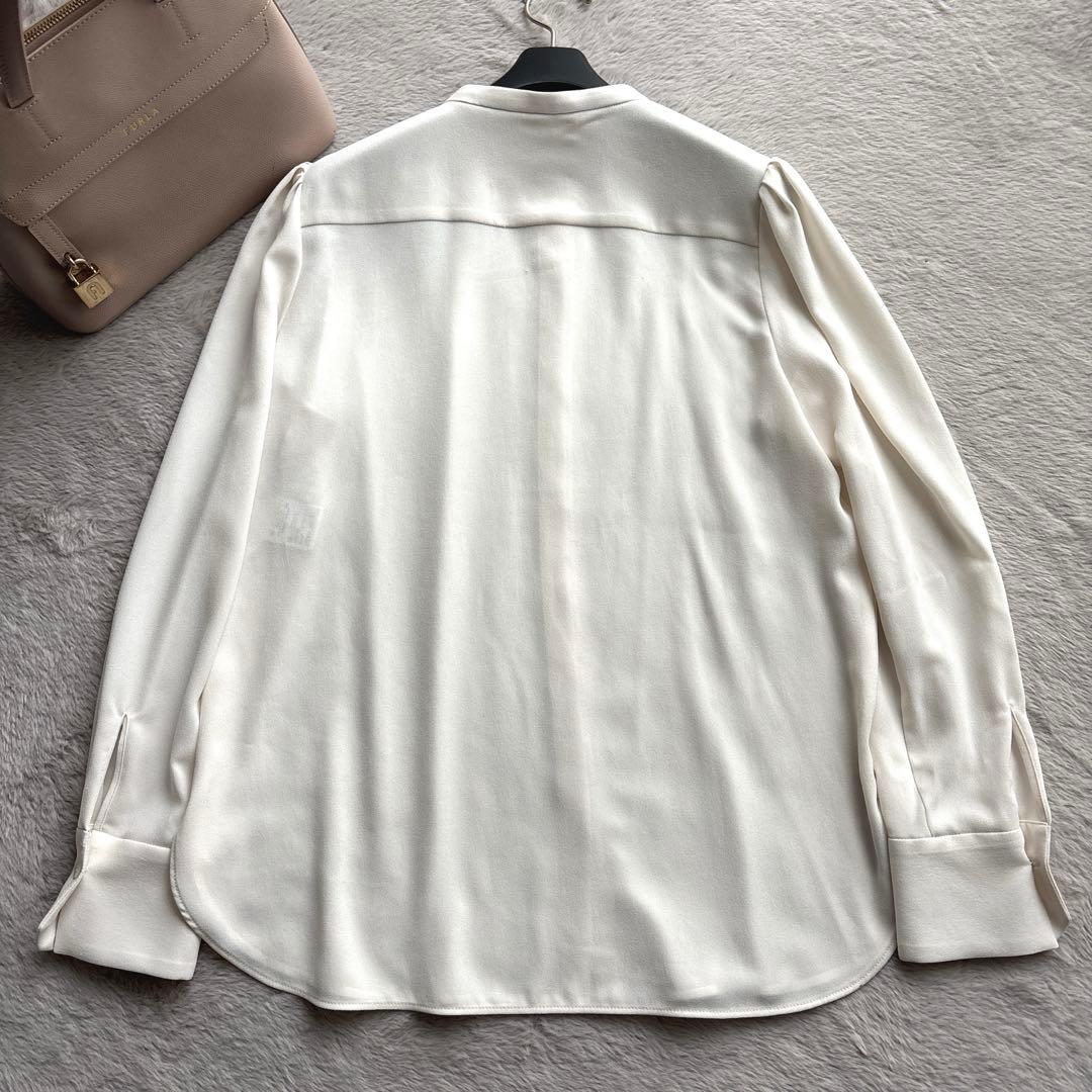 EPOCA エポカソフトジョーゼット ボウタイブラウス リボン とろみブラウス